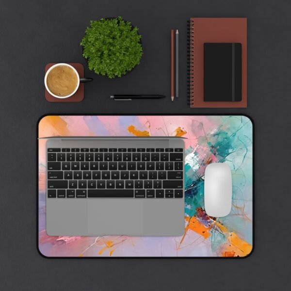 clutter-resistant surface, time management workspace pad, routine builder desk mat, work zone surface, energy-efficient desk setup