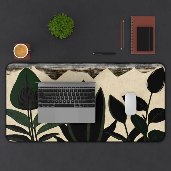 mouse pad for layered workspace setups, house plant water resistant mat