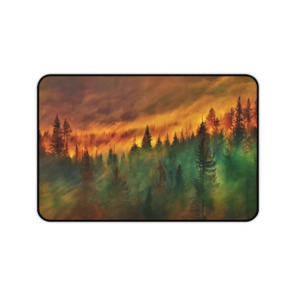mouse pad with gentle driftwood tones, desk mat with wildflower-inspired color layout, workspace mat for sunlight-filtered environments