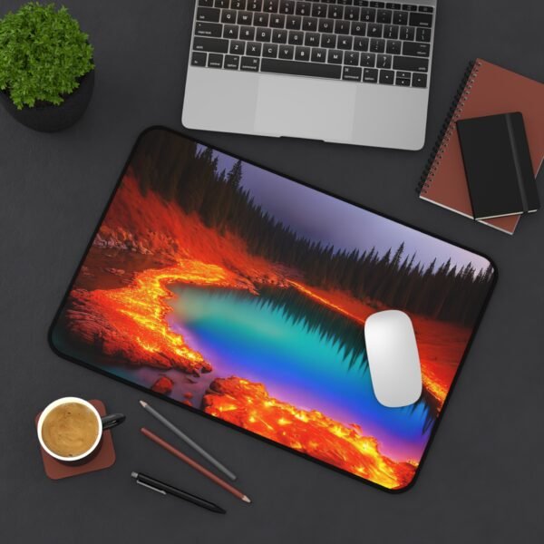 desk mat for write-and-work setups, workspace mat with clean functional zones, mouse pad that simplifies visual clutter