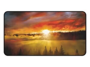 desk mat for flow-focused routines, workspace mat with ocean tide influence, mouse pad with sea spray and drift tone design