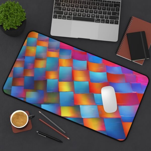 burnt orange desk mat, coral workspace accessory, red desk pad, burgundy mouse pad, wine tone desk surface