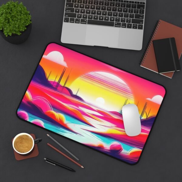workspace mat with hushed palette blend, mouse pad with rain-washed neutral feel